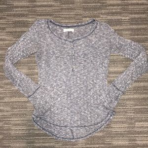 Navy Blue/Gray Abercrombie and Fitch Long Sleeve